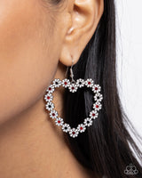 Paparazzi Beautiful Take - White Heart Earrings