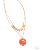 Paparazzi Bee Bravado- Orange Necklace