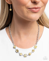 Paparazzi Bejeweled Bravado - Yellow Necklace