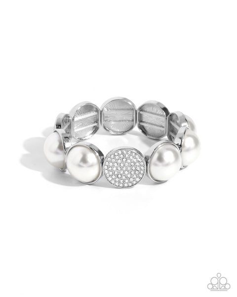 Paparazzi Believable Bling - White Bracelet