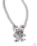 Paparazzi Big Deal Bow- Pink Necklace