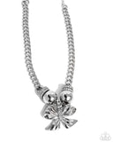 Paparazzi Big Deal Bow- White Necklace