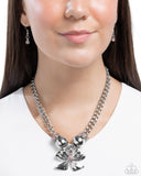 Paparazzi Big Deal Bow- Pink Necklace