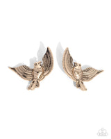 Paparazzi Bird of PLAY - Gold Earrings