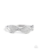 Paparazzi Blissful Bow- White Bow Bracelet