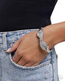 Paparazzi Blissful Bow- White Bow Bracelet