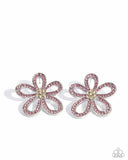 Paparazzi Blooming Belle- Pink Earrings