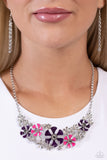 Paparazzi Blooming Practice - Purple Flower Necklace