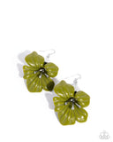 Paparazzi Blossoming Boardroom- Green Earrings