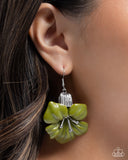 Paparazzi Blossoming Boardroom- Green Earrings