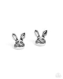 Paparazzi Bodacious Bunny- Silver Earrings