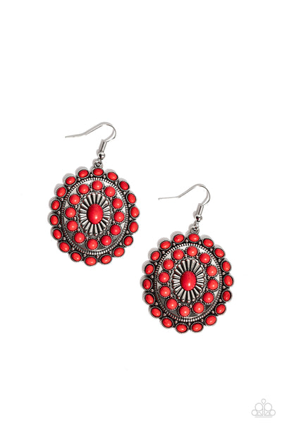 Paparazzi Bohemian Badlands - Red Earrings