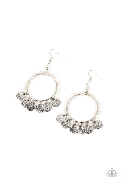 Paparazzi Bohemian Beach Blast- White Earrings