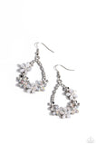 Paparazzi Boisterous Blooms - White Earrings