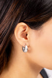 Paparazzi Boss BEVEL - Silver Earrings