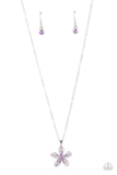 Paparazzi Botanical Ballad - Purple Emeral Cut Petals Necklace