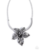 Paparazzi Botanical Broadcast- Silver Necklace