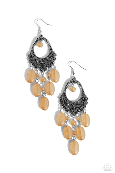 Paparazzi Botanical Escape - Brown Earrings