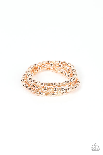 Paparazzi Boundless Boundaries - Rose Gold Beads Bracelet