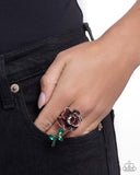 Paparazzi Boutonniere Bling- Red Flower Ring