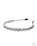 Paparazzi Braided Boarding School- Silver HairBand