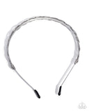 Paparazzi Braided Boarding School- Silver HairBand