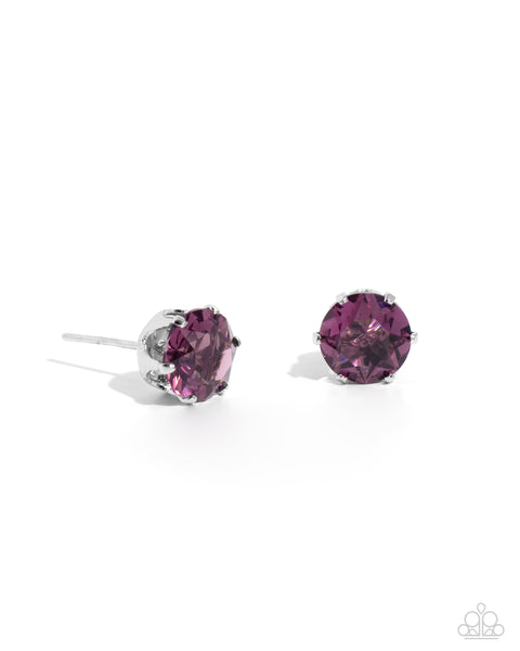 Paparazzi Breathtaking Birthstone - Purple Stud Earrings