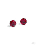 Paparazzi Breathtaking Birthstone - Red Dark Earrings