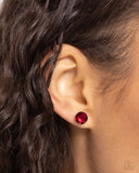 Paparazzi Breathtaking Birthstone - Red Dark Earrings