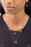 Paparazzi Butterfly Beacon - Silver Chocker Necklace