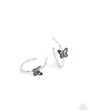 Paparazzi Butterfly Beginning- Blue Hoops Earrings