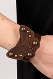 Paparazzi Butterfly Farm - Copper Leather Butterfly Wrap Bracelet