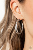 Paparazzi CONTOUR de Force - Silver Hoops Earrings