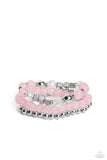 Paparazzi CUBE Your Enthusiasm - Pink Bracelet
