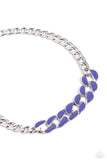 Paparazzi CURB Craze - Blue Chain Necklace