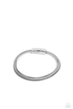 Paparazzi Cable Train - Silver Magnetic Bracelet