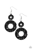 Paparazzi Cabo Courtyard - Black Earrings