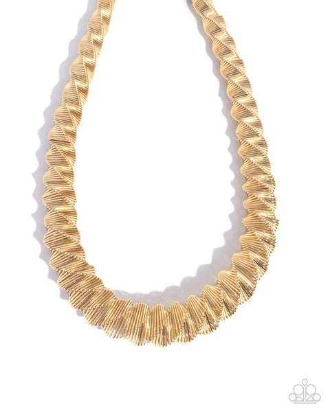 Paparazzi Candescent Coils- Gold Necklace