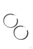 Paparazzi Candescent Curves - Black hoops Earrings