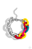 Paparazzi Candid Contrast - Red Chain Bracelet