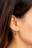 Paparazzi Candidate Curves - Silver U-shaped Hoops Earrings