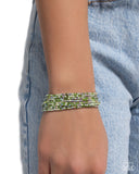 Paparazzi Candlelight Cascade- Green Bracelet