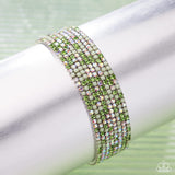 Paparazzi Candlelight Cascade- Green Bracelet