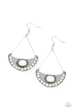 Paparazzi Canyon Canoe Ride - White Stone Earrings