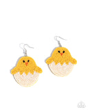Paparazzi Capricious Chick- Yellow Earrings