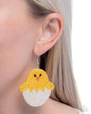 Paparazzi Capricious Chick- Yellow Earrings