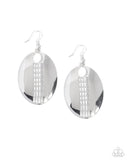 Paparazzi Carved Chic- Silver Earrings