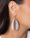 Paparazzi Carved Chic- Silver Earrings