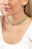 Paparazzi Carved Confidence - Green Necklace