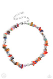 Paparazzi Carved Confidence - Multi  Colored Stones Necklace